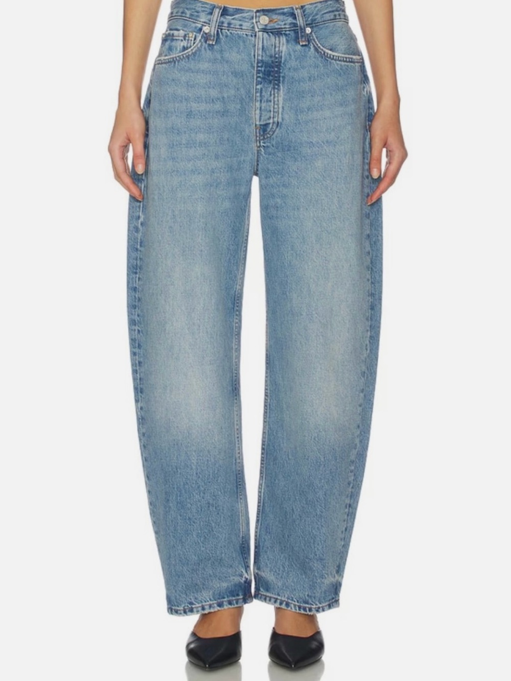 Anine Bing New Fritz Barrel Jeans Size 27 $250
